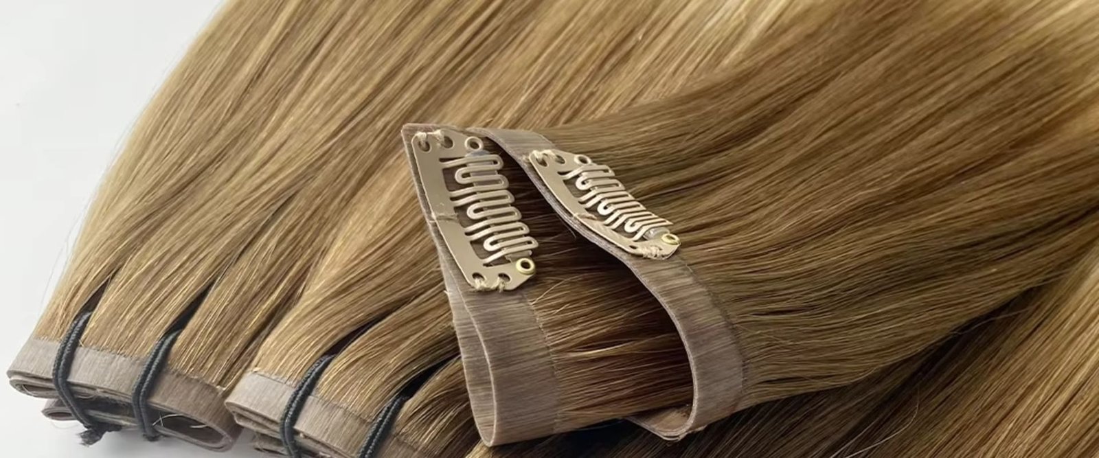 Premium clip-in hair extensions background