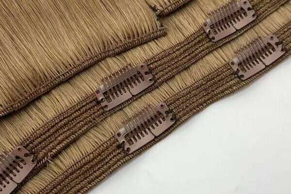 Highlight clip-in hair extensions
