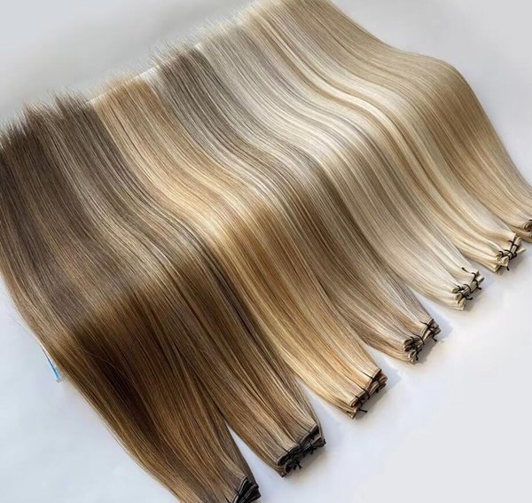 Branded premium hair extensions ready for retail